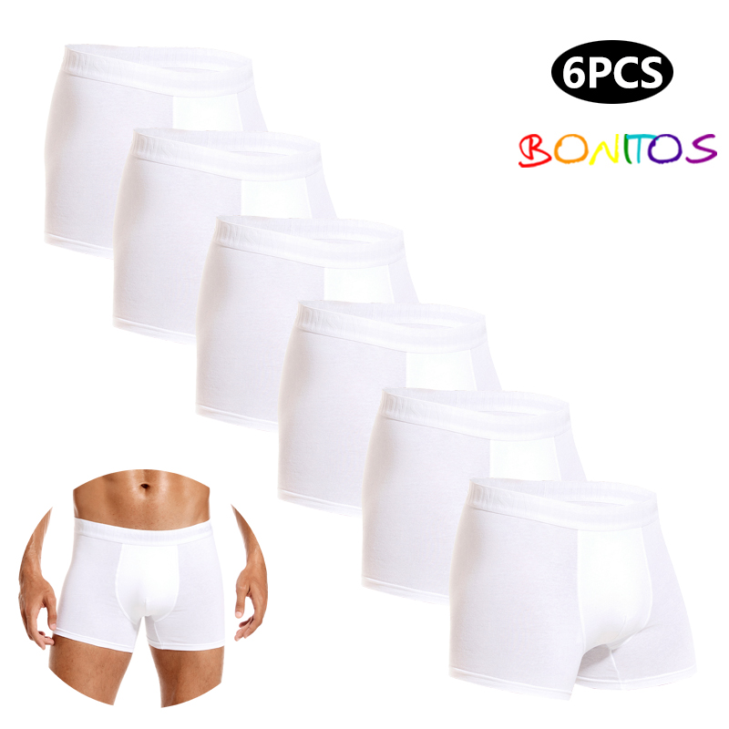 6 pièces blanc hommes culottes - Boxer Shorts Modal avis et prix