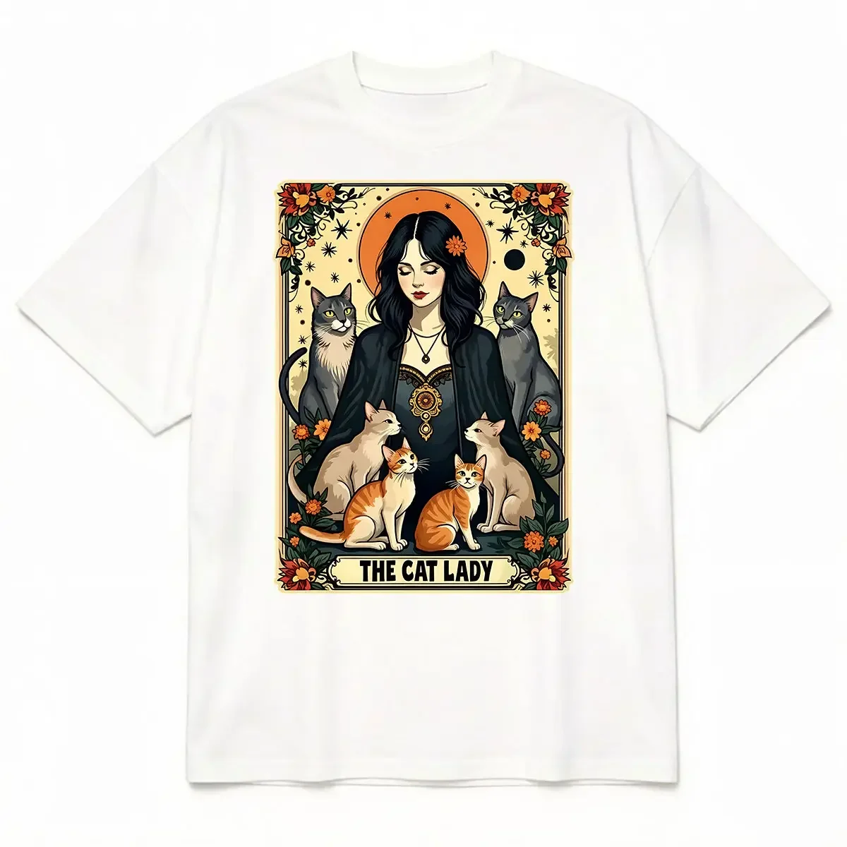 T-shirt unisexe 'The Cat Lady' - Undershirt Crew Neck avis et prix